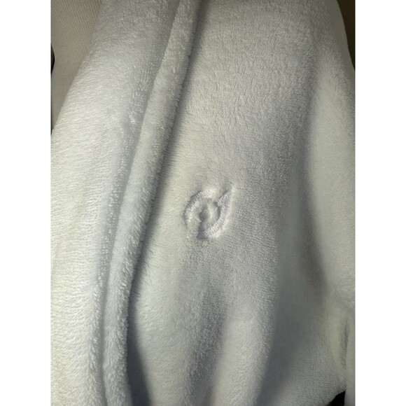 Boca Terry White Robe One Size Plush Spa Club Unisex Soft Cotton Blend with Tie - Picture 5 of 12